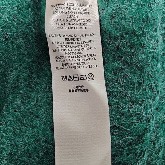 Free People Green Oversized Turtleneck Sweater Cozy Slouchy Chunky Knit NWOT Sm - Picture 7 of 8